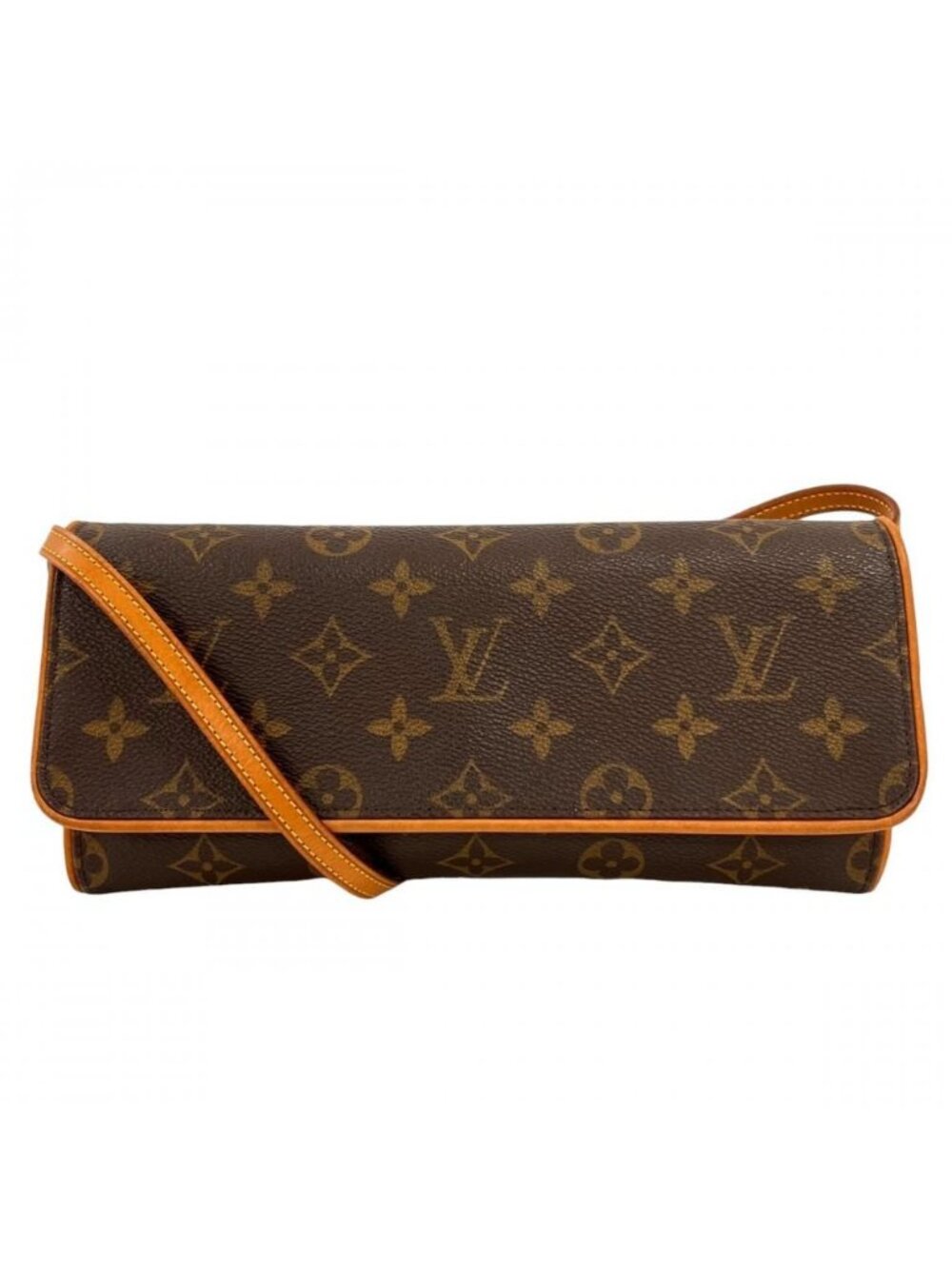 Louis Vuitton Shoulder Bag Monogram Pochette Twin GM Crossbody Canvas Vachetta